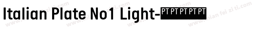 Italian Plate No1 Light字体转换